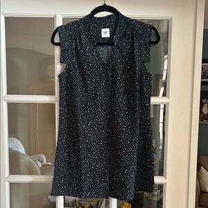 CAbi Black and White Patterned Mini Dress